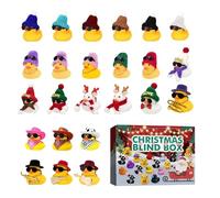 Calendrier de l'Avent Canards de Noël,24 Jours Compte à Rebours Canards en Caoutchouc pour | Jouets de Bain pour Cadeaux de Noël,Décoration Maison Voyage