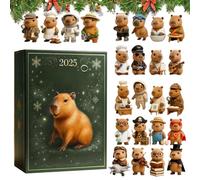 Calendrier De L'avent Capybara 2025, 24 Capybara Advent Calendars, Pendentif Mignon Capybaras Acrylique 2d à Suspendre Pour Déc Pour La Maison Arbre De Noël Mur Fenêtre Porte Adultes Cadeaux
