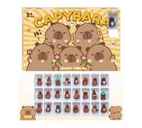 Calendrier De L'Avent Capybara 2025,37,3 נ23,8 נ3,3 cm,Avec 24 Pièces 3D Random Capybara Figures,mignon Animal Figure Advent Pour Anniversaire,affichage De Vacances,faveurs De Fête