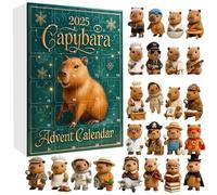 Calendrier de l'Avent Capybara 2025, Compta de Noël de 24 Jours, Ornement Calendrier de l'Avent, Surprise Capybara pour Enfants et Adultes, Cadeaux Festifs de Noël