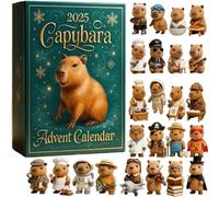 Calendrier de l'Avent Capybara 2025, Décorations de Noël en acrylique 2D, 24 adorables décorations de capybara, Compte à rebours des fêtes, 24 décorations de capybara aux costumes uniques