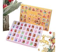 Calendrier de l'Avent Capybara,Avent de Noël 24 Jours avec Figurine Capybara | Décoration d'Intérieur pour Adultes Ados | Pour Arbre Salon Couronnes Fenêtre Porte