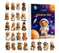 Calendrier de l'Avent Capybara - Ensemble de jouets de collection de Noël de 24 jours, figures en acrylique 2D | cadeau de fête pour, pendentif pour miroir de voiture, bureau,