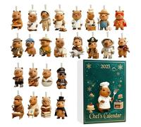 Calendrier de l'Avent Capybara - Ensemble de jouets de collection de Noël de 24 jours, figures en acrylique 2D | cadeau de fête pour, pendentif pour miroir de voiture, bureau,