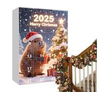 Calendrier de l'Avent - Carpincho 2D Porte-clés acrylique | Décoration de compte à rebours de Noël 24 jours | Pour arbre, maison, bureau, adolescents, vacances