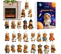 Calendrier de l'Avent Carpincho - Compte à rebours de Noël Carpincho 28 x 16 cm, solution adaptable | Objets de collection mignons en acrylique 2D avec facilité, compte à rebours de 24 jours Noël pour