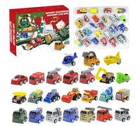 Calendrier de l'Avent Cars 2025 Compte à rebours de Noël Calendrier l'Avent avec 24 véhicules à tirer pour enfants, tout-petits, garçons et filles..