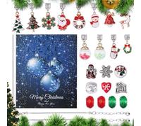 Calendrier de l'Avent Charm - Bijoux faits à la main - Compte à rebours - Bracelets à breloques - Pour enfants, femmes, filles, adultes, vacances