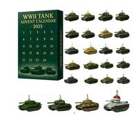 Calendrier de l'Avent Chars WWII 2025 - Avions et tanks historiquesAcrylique 2D