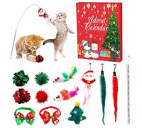 Calendrier de l'Avent chat 2024, calendrier de l'avent chat mignon avec jouets, compte à rebours Noël 24 jours pour chien, cadeaux Noël uniques pour chien et amoureux, décoration vacances
