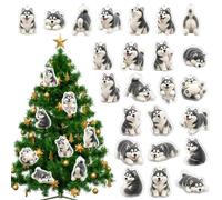 Calendrier de l'Avent chien animal Souvenir acrylique plat 2D pour fêtes | Ornements Mignons Chien Animal Calendrier de l'Avent pour collectionneurs filles fête sapin mur porte