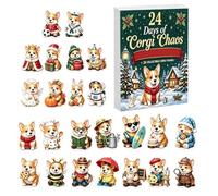Calendrier de l'Avent Chien - Noël 24 jours à collectionner Calendrier | Calendrier de compte à rebours des animaux 2026 pour enfants et adultes | Famille Amis Maison Salon Entrée Calendrier de