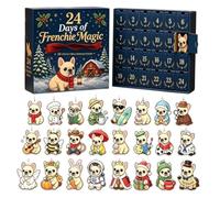 Calendrier de l'Avent Chien pour Noël Décorations de Noël en Acrylique 2D | Calendrier de Noël pour Maison Fête Porte Fenêtre Sapin Mur Sac à Dos pour Porte, Fenêtre, Sapin, Mur,