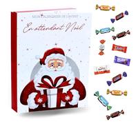 Calendrier de l'Avent Chocolaté | 48 Bonbons au Chocolat Célébrations, Milka, Kinder Schokobons et Mini Bueno, Daim | 2 bouchées par case pour encore plus de gourmandise à Noël