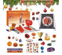 Calendrier de l'Avent Compte à Rebours de Noël | 24 Jours De Décorations De Fêtes | Coffret De Fête Basketball À Faire Soi-Même - pour Apprentissage Développement Activité Familiale Amusante Adolescen
