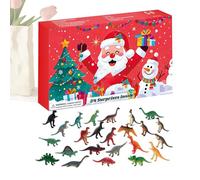 Calendrier de l'Avent Compte à Rebours Dinosaure Jouet,24 Jours de Figurines Jouets Dinosaures Compte à Rebours Vacances 2025 | Collection Animaux pour Vitrine Bibliothèque Cheminée Bureau |