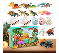 Calendrier de l'Avent, compte à rebours, jouets pour 24 jours, jouets de dinosaures avec aspect réaliste, pour la collection de décorations éducatives et pour l'apprentissage pour la fête de Noël