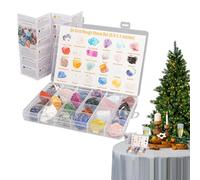 Calendrier de l'Avent Compte à Rebours Noël 2025,Calendrier d'Avent de 24 Jours en Pierres Précieuses pour les 2025 - Kit Scientifique Jouets Éducatifs Pour Anniversaire Fêtes Adultes Famille