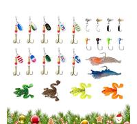 Calendrier De L'Avent Compte À Rebours Noël 24 Jours De Leurres Petits | Calendriers Pêche Fêtes Compte À Rebours Pour Pêcheurs Expérimentés, Débutants, Père, Mari, UN