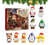 Calendrier De L'Avent Compte À Rebours Noël 9 Pièces Collection Déco Bureau