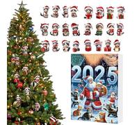 Calendrier de l'Avent Compte à Rebours | Ornement En Acrylique 2D Avec Un Thème De Chat - Décoration Pour Le Décompte De Noël Sur 24 Jours - Pour L'Hiver, Le Nouvel An, L'Arbre De Noël, Le Sac À Dos,
