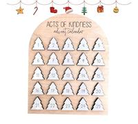 Calendrier de l'Avent convivial - Calendrier chrétien « Acts Of Kindness », compte à rebours pour 25 jours d'histoire de Noël | Ornement cadeau pour, adultes, filles et