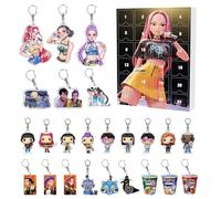 Calendrier de l'Avent Cool Hunter 2025-24 Portes avec Porte-Clés en Acrylique 2D, Coffret Mystère à Collectionner pour Ados et Fans (26x18 cm)#10