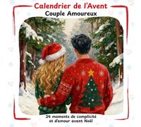 Calendrier de l'Avent Couple Amoureux: 24 défis de tendresse, de rires et d’amour à partager avant les fêtes | Livre d’activités romantiques pour couples | cadeau original en attendant Noël