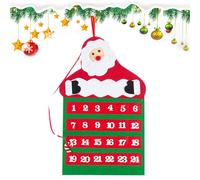 Calendrier de l'Avent, crèche, tissu en feutre, 15,75 x 11,81 pouces | Calendrier de l'Avent en tissu avec 24 poches, suspensions murales, compte à rebours de Noël, calendrier en feutre, affichage