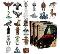 Calendrier de l'Avent Cryptid 2025 - Déballez l'inconnu ce Noël, 24 jours de légendes de monstres avec 24 différents paranormaux en acrylique 2D (3pcs)