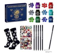 Calendrier de l'Avent cube - Calendrier de compte de vacances de 24 jours, cubes chaussettes, stylos, autocollants, sachets surprises, pour la maison, la salle de classe, l'école, les activités