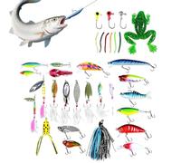 Calendrier de l'Avent d'Appâts de Pêche Outils de capture de poissons 24 | Compte à Rebours de Noël Leurres de Pêche Pour grand-père mari petit ami débutant ou expérimenté lac étang