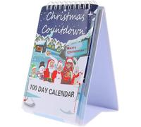 Calendrier de l'Avent de 100 jours de Noël 2025, compte à rebours de Noël 2025, calendrier de l'Avent de 100 jours pour décoration de bureau à domicile (1 pièce)
