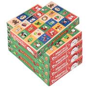 Calendrier de l'Avent de 5pcs 24 jours Calendrier l'avent Noël avec 24 boîtes vides Rendez vos propres cadeaux Noël anniversaire pour les enfants