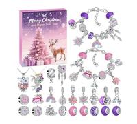 Calendrier De L'Avent De Bijoux,Avent Noël 24 Jours 2025,Set De Bijoux Pour Les Fêtes Calendrier De Compte À Rebours | Fête, Épouse, Amis, Anniversaire, Se référer à la description, de zinc