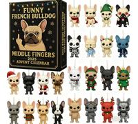 Calendrier de l'avent de Bulldog drôle 2025, Noël 24 jours Calendrier à rebours pour les adolescents garçons adultes Amours de chien Gift dog