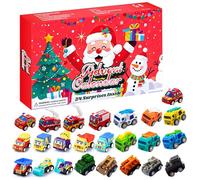 Calendrier de l'Avent de Cars 2025 Calendrier chaleures Noël à 24 jours avec les jouets voiture à traction pour garçons