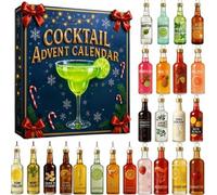 Calendrier de l'Avent de Cocktail 2025, Calendrier à rebours de Noël de garniture de cocktail de 24 jours, un voyage de dégustation quotidien à travers le monde, Compte à rebours de vacances (1PC)