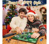Calendrier de l'Avent de compte à rebours de Noël 2025 - Compte à rebours de Noël avec 24 jeux de dés - Jeu de rôle saisonnier pour joueurs, familles, amis, adolescents - À partir de 12 ans