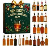 Calendrier de l'Avent de dégustation de whisky sur 24 jours - Échantillons de spiritueux de qualité supérieure for un compte à rebours des fêtes mémorable(2pcs)