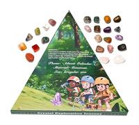 Calendrier De L'Avent De Gemmes - 24 Pierres Minérales Cristallines, Décoration De Fêtes Élégante | Idéal Pour Femmes Et Adolescents, Célébrations Et Spiritualité, Collection Et Décoration, Ambiance F