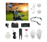 Calendrier de l'avent de golf 2025 24 jours Kit d'outils golf Calendrier pratique pour les amateurs golfers pour débutants