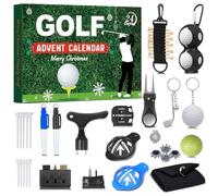 Calendrier de l'Avent de Golf 2025 pour Homme, Cadeaux de Noël Pour Golfeurs avec Balles de Golf, Tees et Marqueurs de Balle, pour le Père, le Maris ou le Petit Ami