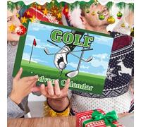 Calendrier de l'Avent de golf | Calendrier de compte à rebours Cadeau de fête de golf de Noël | Ensemble 24 jours comprenant des marqueurs à boules de thé pour les amateurs débutants et père
