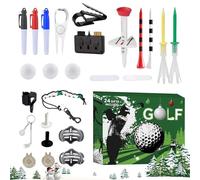 Calendrier De L'Avent De Golf - Kit D'outils De Golf Avec Compte À Rebours De Noël, Souvenir Décoratif Pour La Maison Avec Mini Accessoires D'entraînement | Fête Fête Des Pères Anniversaire Bureau Put