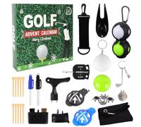 Calendrier de l'Avent de golf pour homme 2026 jours avec accessoires de golf, balles de golf, marqueurs de balle - Cadeaux de Noël pour père, mari ou petit ami