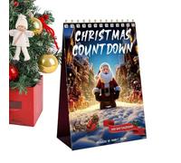 Calendrier De L'Avent De Noël - 100 Jours Calendrier De L'Avent 2025 | Compte À Rebours | 2025 Christmas Tear Off Countdown Desk Centres De Table De Table Interactive Pour Les Vacances De Décembre Adu
