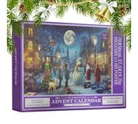 Calendrier de l'Avent de Noël - 1008 Pièces Magnifique Calendrier de l'Avent,Décoration Festive 24 Jours Ornement Cartoon | Jeu Cartoon Enfant Adolescent Adulte