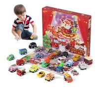 Calendrier de l'Avent de Noël 2024, 24 jours Calendrier compte à rebours Noël avec 24 traits traction, avènement 2024 pour les enfants décor vacances, décor