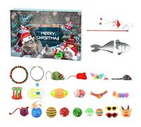 Calendrier De L'avent De Noël 2024, Calendrier De L'avent Pour Chat De 24 Jours Avec Jouets Pour Chats Assortis, Calendrier De Compte à Rebours De Noël Interactif, Jouet Pour Les Amoureux Des Chats, C
